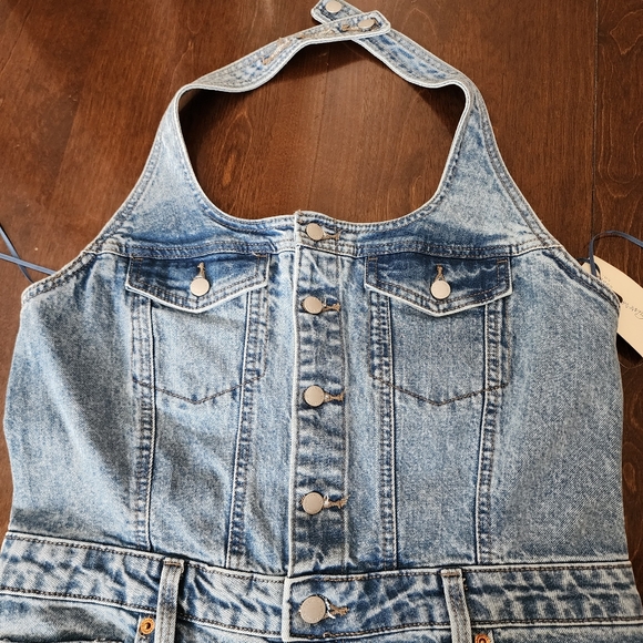 Universal Thread Denim Halter Midi Dress NWT - Picture 10 of 13